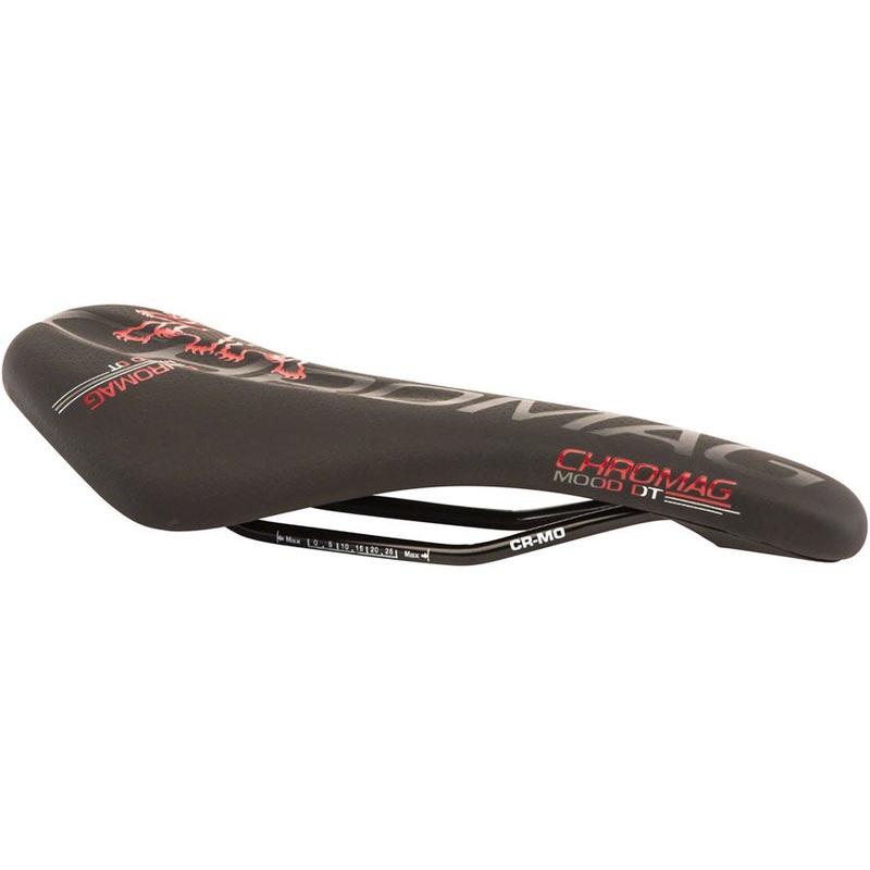 Chromag Mood DT Saddle – Chromoly Black/Red