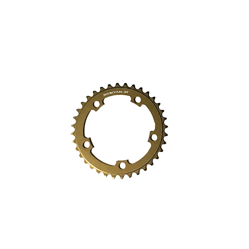 MCS 36t BMX Chainring – Gold – 110mm 5-bolt – USA Made