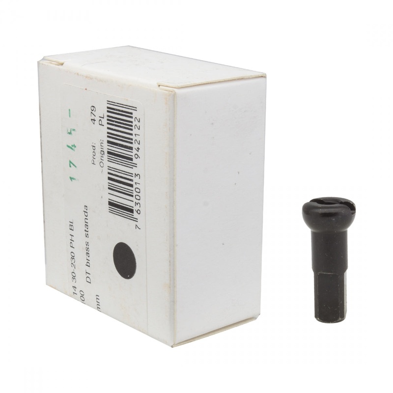 Spoke Nipple Dt Brass 2.34X14Mm Prohead Black Bxof100