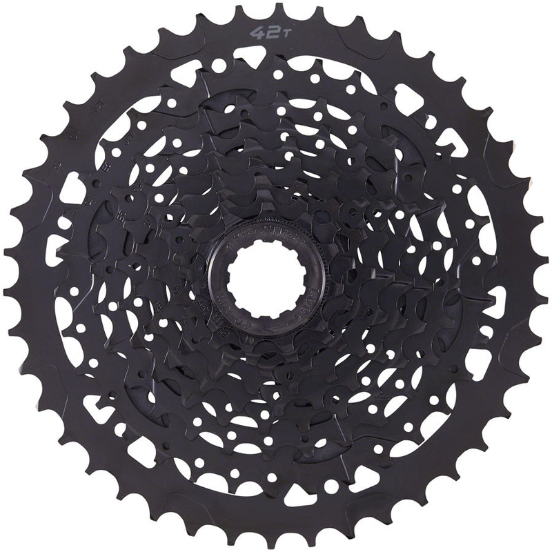 microSHIFT ADVENT Cassette – 9 Speed, 11-42t, Black, ED Coated, Alloy Large Cog
