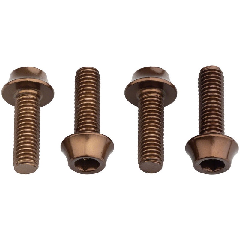 Wolf Tooth Water Bottle Cage Bolts – Set/4 Aluminum Espresso