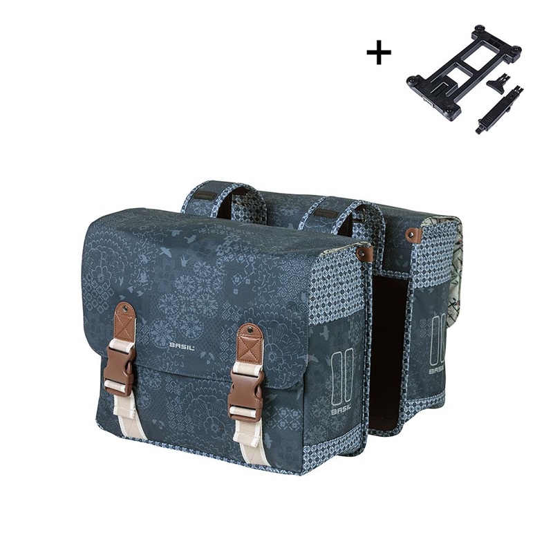 Basil Bohme Double Pannier 35L Blue Pair