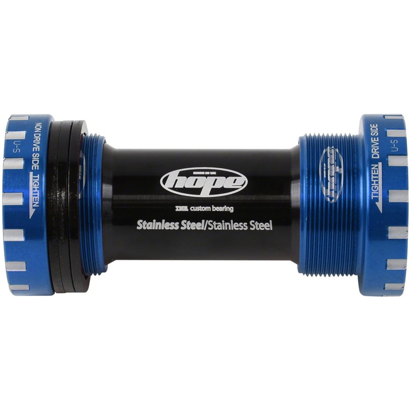 Hope BSA Threaded Bottom Bracket – 68/73mm, For 24mm Spindle, Stainless, Blue