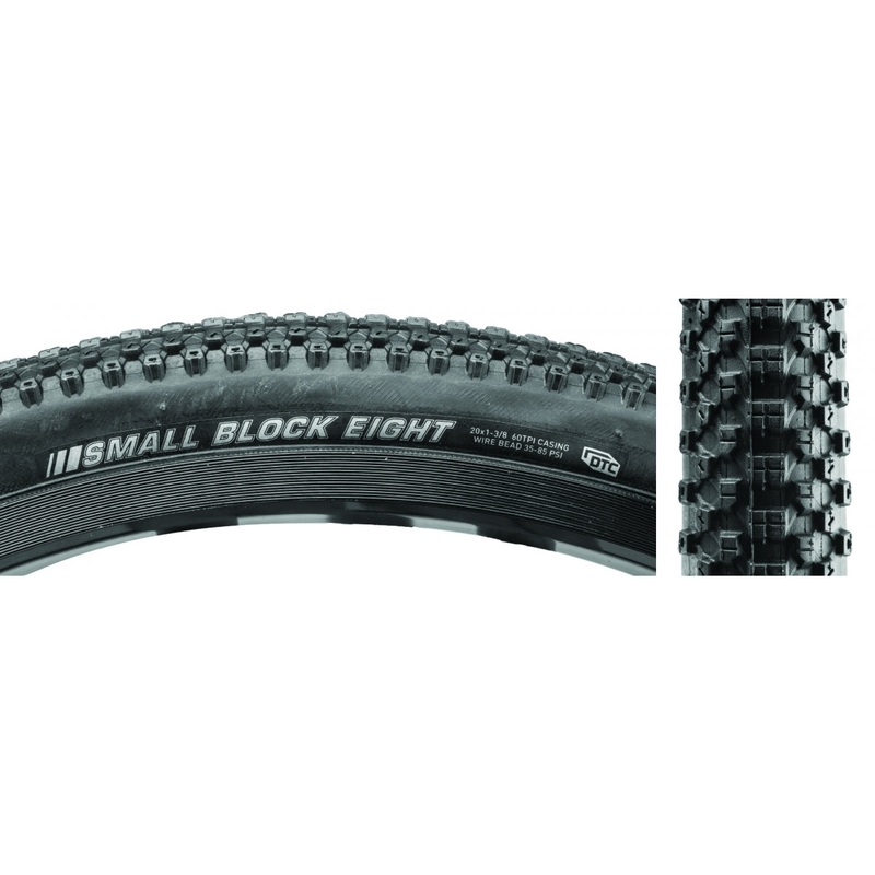 Tire Ken Small Block 8 Sport 20X1-3/8 Black/Bk Dtc/60 Wire 85Psi