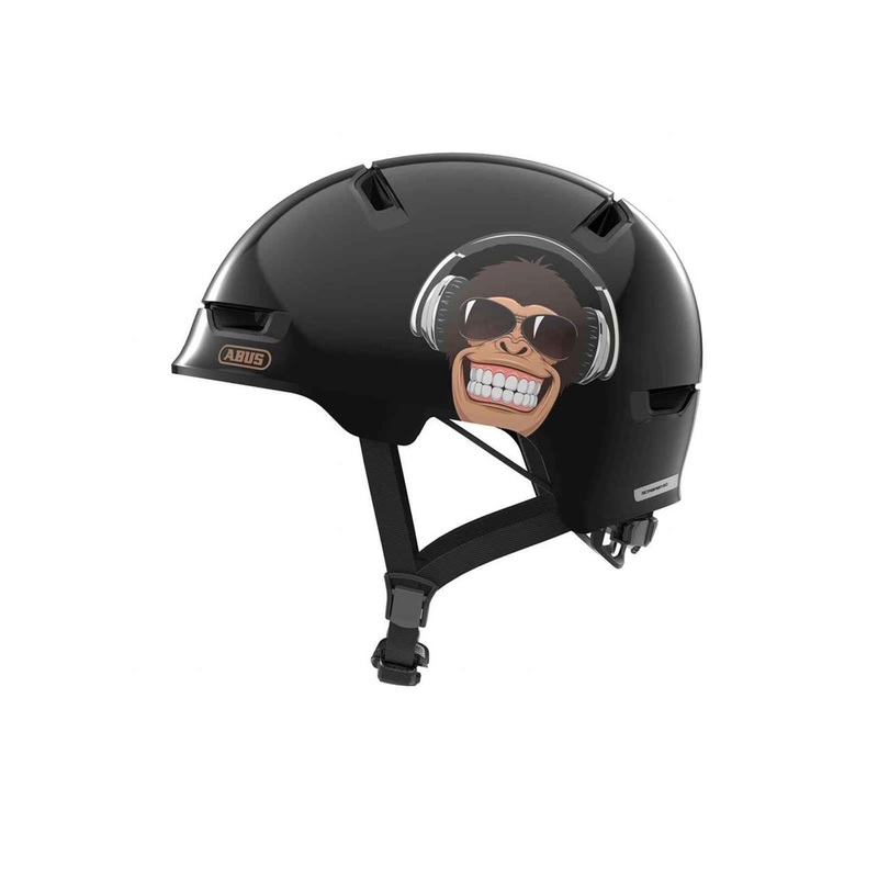 Abus Scraper Kid 3.0 Helmet – Monkey – Shiny Black