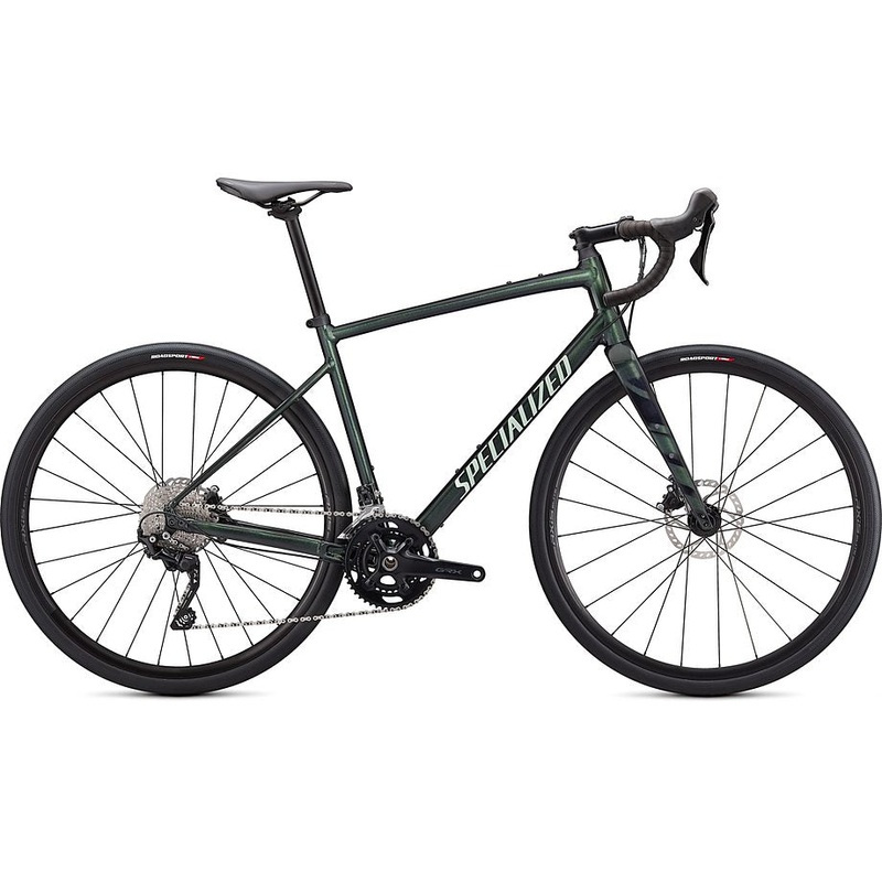 2021 Specialized diverge e5 elite bike gloss oak metallic green/spruce/chrome/wild ferns 61