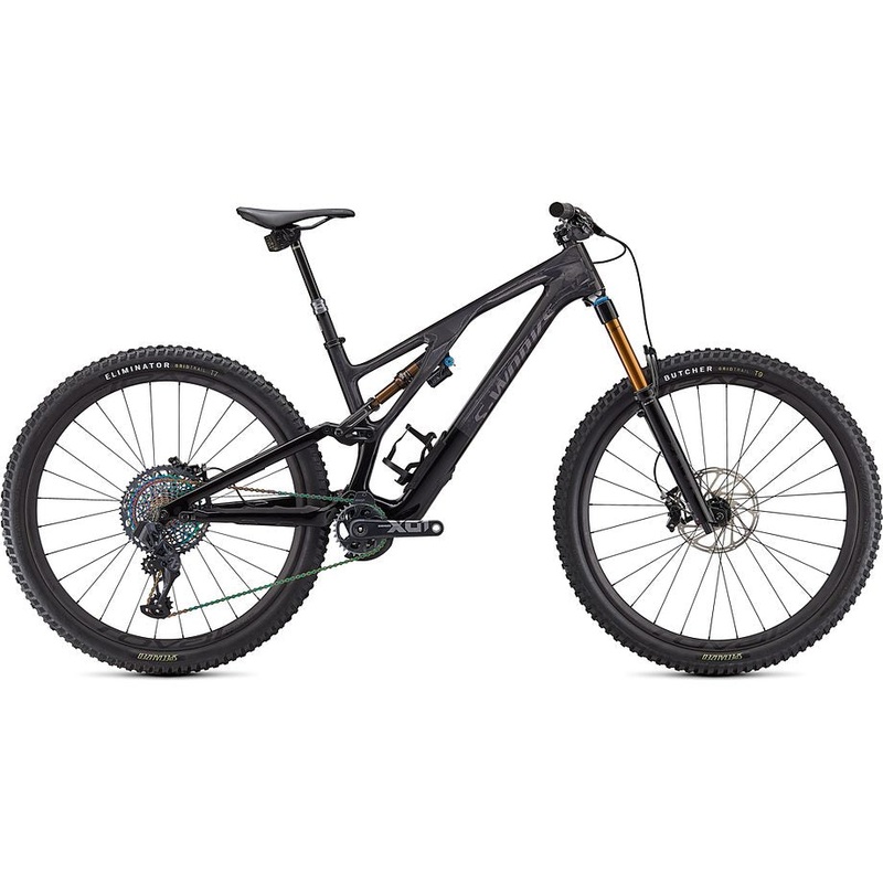 2021 Specialized Stumpjumper evo S-Works bike gloss carbon / black / brushed black chrome s1