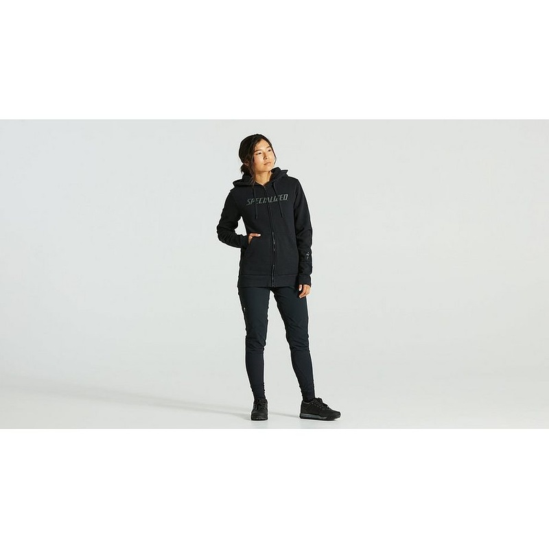Specialized legacy wordmark zip-up hoodie wmn black l