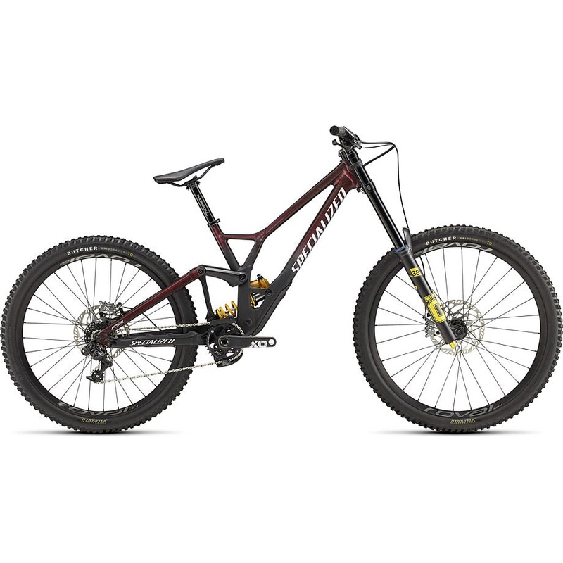 2022 Specialized demo race bike gloss red onyx / flo red speckles / satin black / dove grey s4