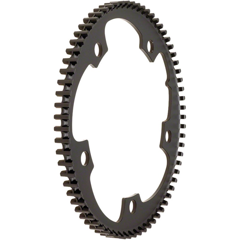 Gates Carbon Drive CDX CenterTrack Front Belt Drive Ring – 46t, 5-Bolt, 130mm BCD, Black