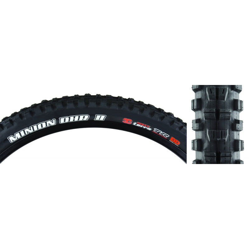 Maxxis Minion DHR II Tire – 27.5 x 2.5 Tubeless Folding BLK 3C MaxxTerra DD