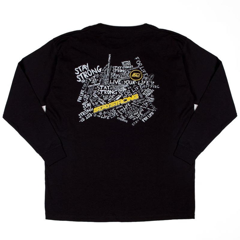 Stay Strong Scribble Long Sleeve Youth T-Shirt – Black