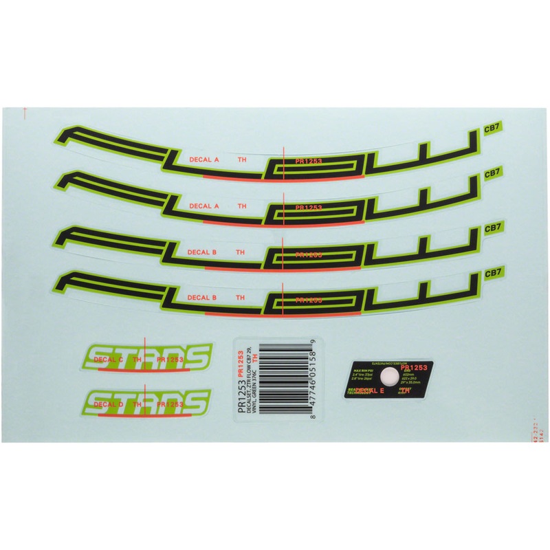 Stan’s Flow CB7 Rim Decal – 29″, Green, Set