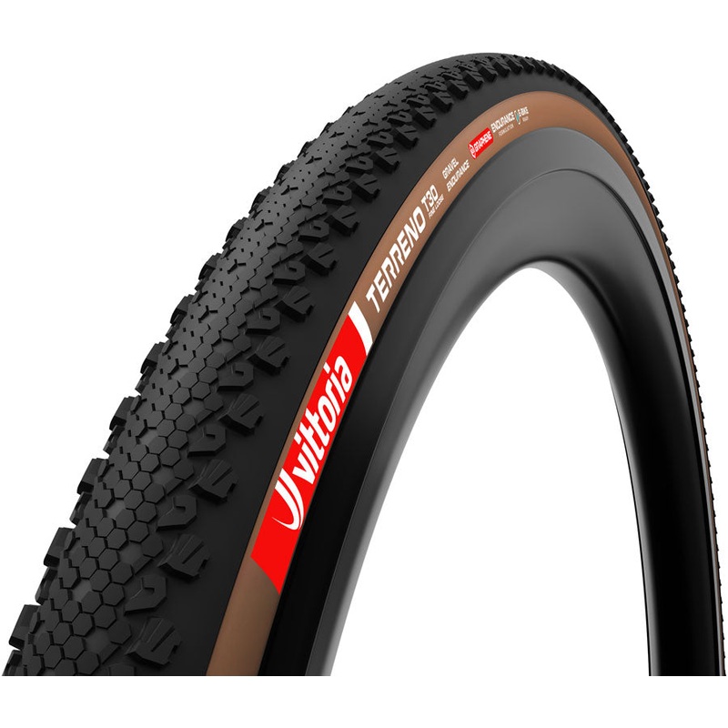 Vittoria Terreno T30 Fine Loose Tire – 700 x 40 Tubeless Folding BLK/Brown Gravel Endurance Graphene G2.0