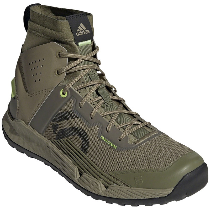 Five Ten Trailcross Mid Pro Flat Shoes – Mens Orbit Green/Core BLK/Pulse Lime 10
