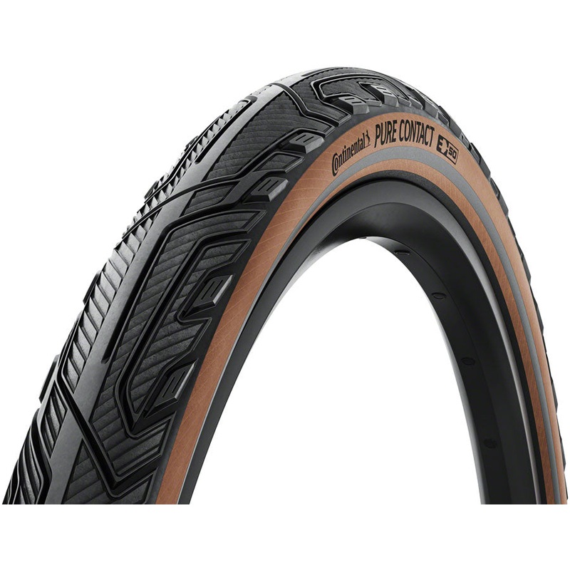 Continental Pure Contact Tire – 27.5 x 2.4 Clincher Folding BLK/Coffee/Graphite Reflex Vectran / PolyX Breaker E50