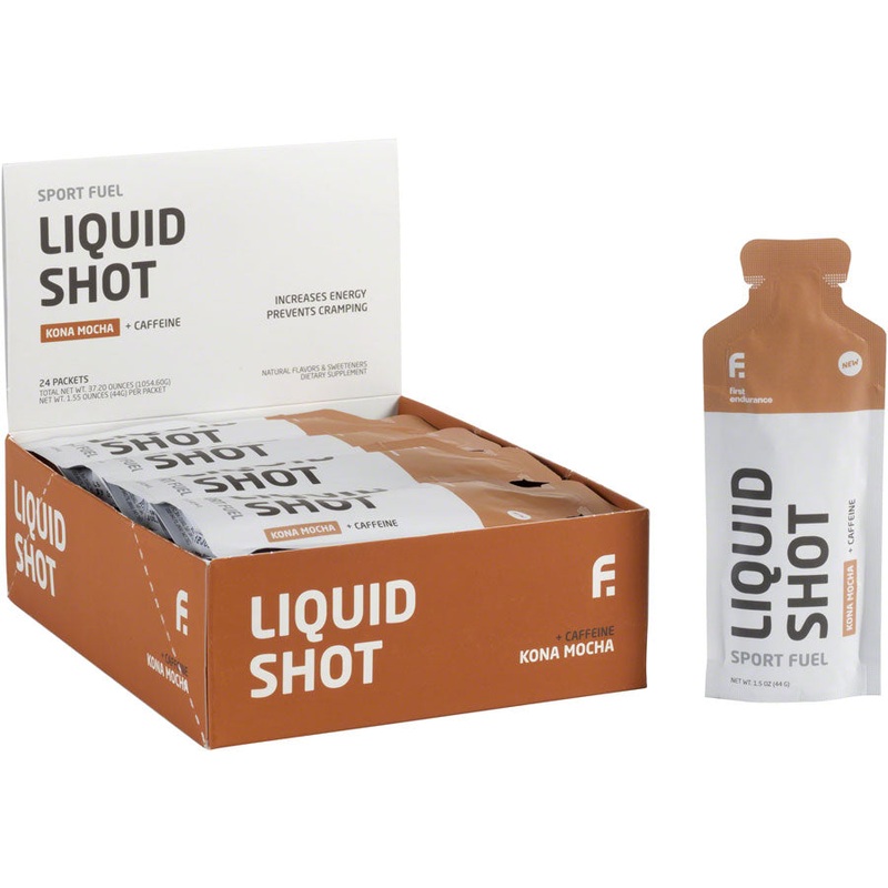 First Endurance Liquid Shot – Kona Mocha, 24 Pack