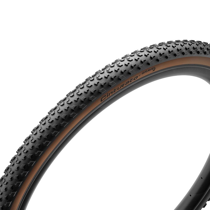 Pirelli Cinturato Gravel S Tire – 700 x 45 Tubeless Folding Black/Tan