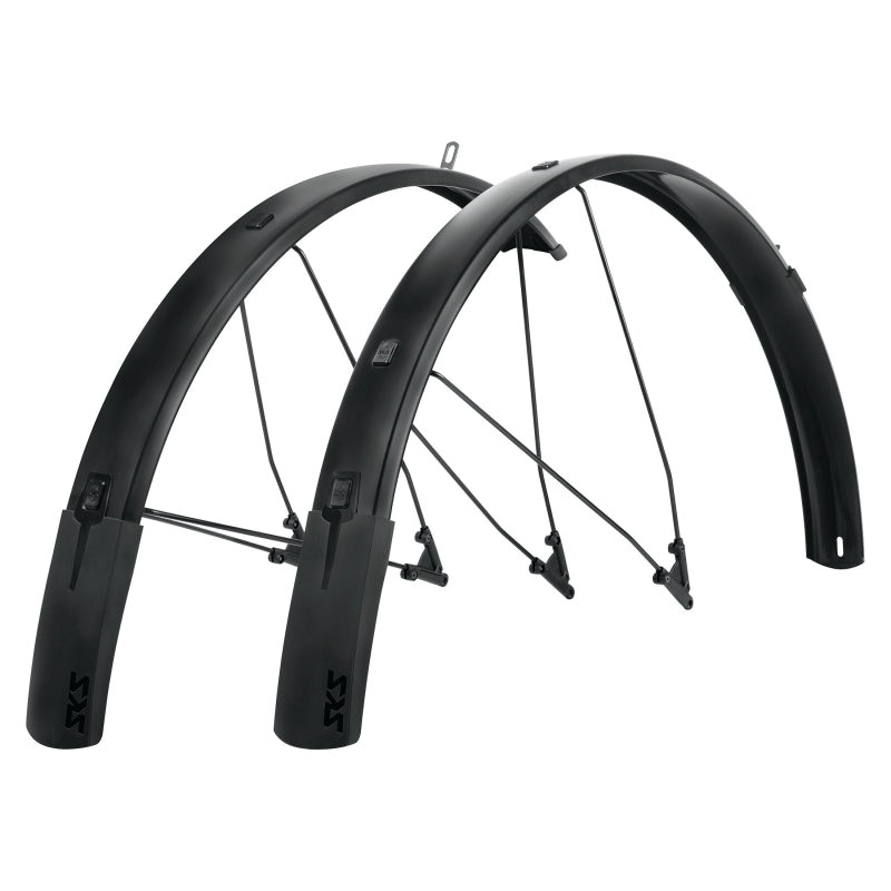 B65 Bluemels Style Full Coverage Fender Set – 65mm 27.5/29/700 x 1.75-2.25″ Matte BLK