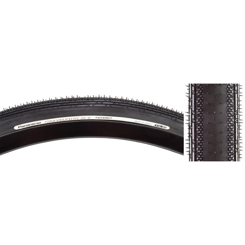 Panaracer GravelKing SS Plus Tire – 700 x 43 Tubeless Folding BLK ProTite Protection