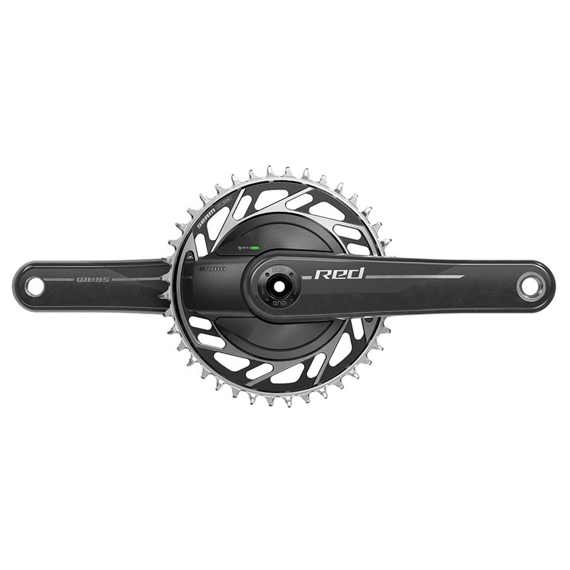 RED 1x XPLR AXS Power Meter Wide Crankset – 172.5mm 13-Speed 40t Threaded Mount 8-Bolt PM Spider DUB Spindle Natural Carbon E1