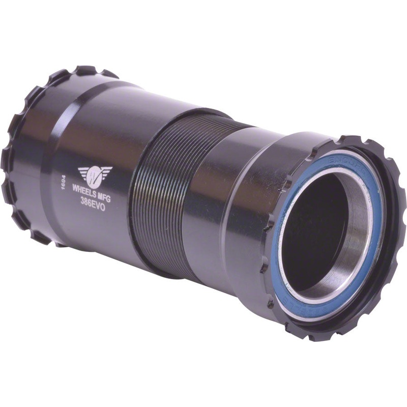 Wheels Manufacturing 386 EVO Bottom Bracket with ABEC-3 Bearings, Black Cups