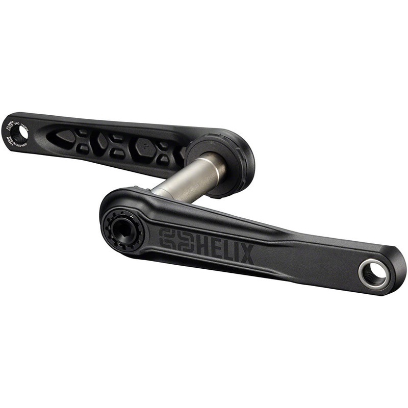 e*thirteen Helix Core Crankset – 175mm, 73mm, 24mm Spindle with e*thirteen P3 Connect Interface, Black