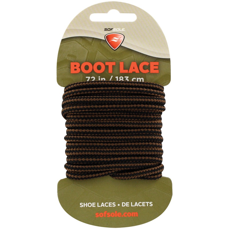 Sof Sole Boot Laces – Black/Brown 72″ – Premium Footwear Maintenance Solution