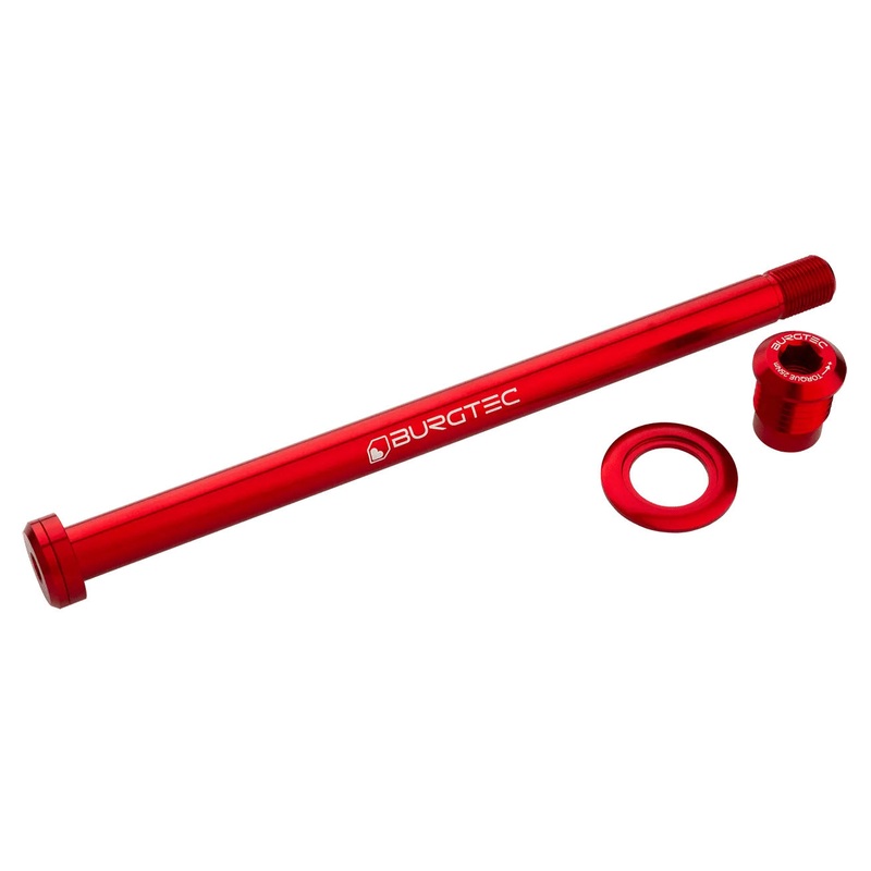 Burgtec Trek 184.5mm Rear Axle – Race Red