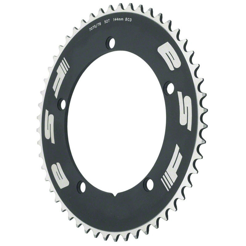Full Speed Ahead Pro Track 52t x144mm Black Chainring 1/2″x1/8″