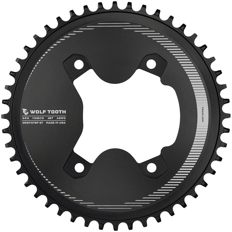 Premium Wolf Tooth Aero 110 Asymmetric BCD 12-Speed Chainrings for Shimano GRX 800 – Lightweight, CNC Machined Aluminum, Drop-Stop Technology