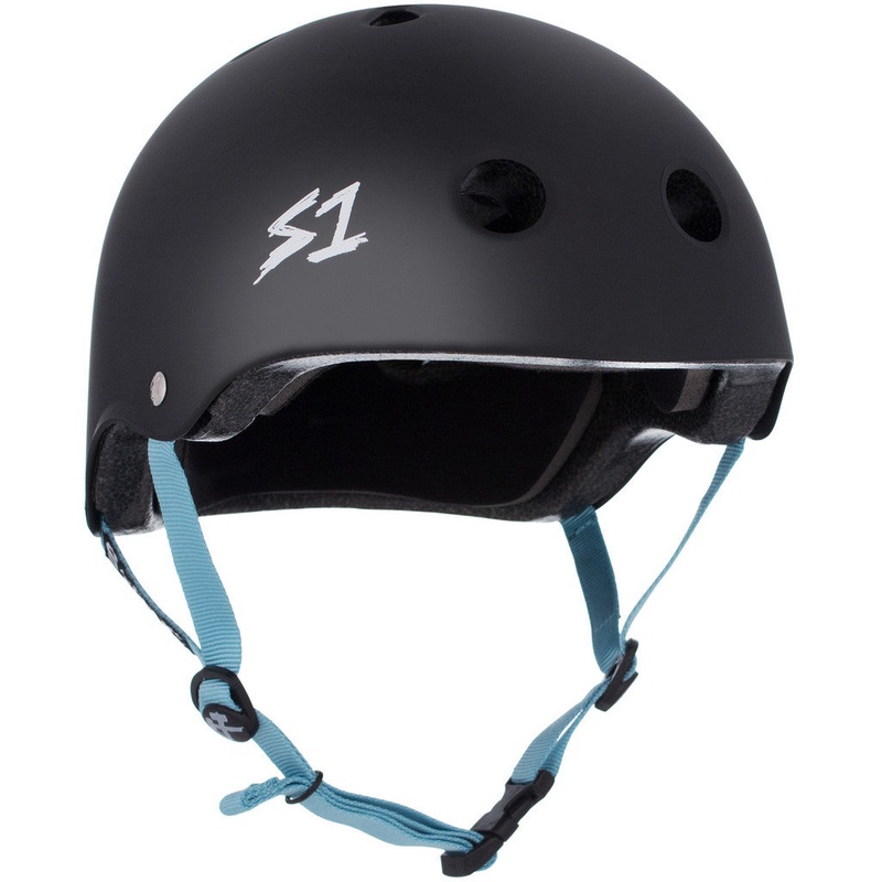 S1 Lifer Helmet – Black Matte W/ Light Blue Straps – Undialed LIT Collaboration