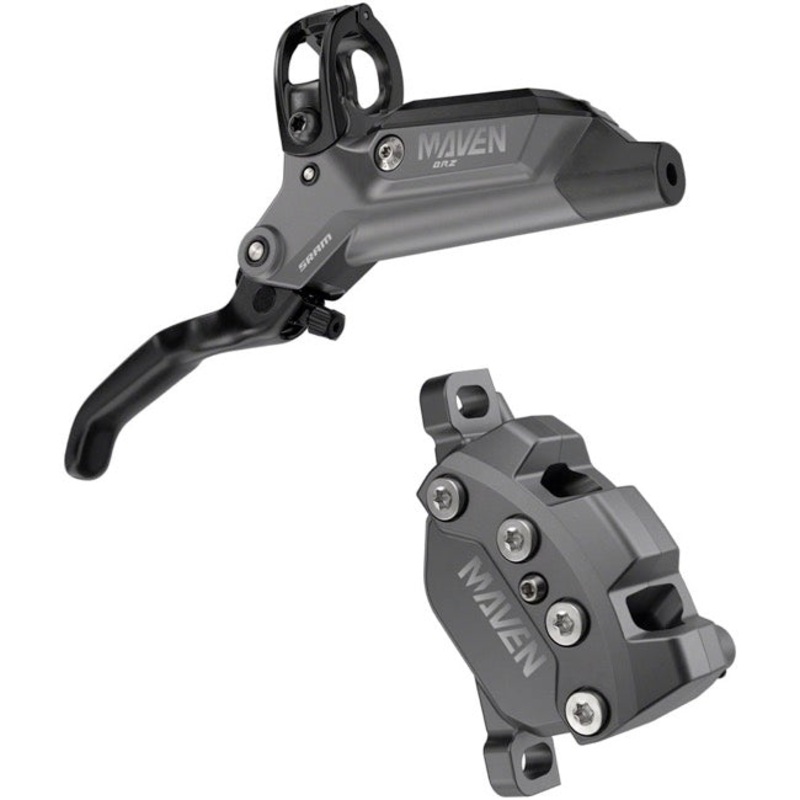 SRAM Maven Bronze Stealth 4-Piston Disc Brake and Lever – Front – Dark Polar