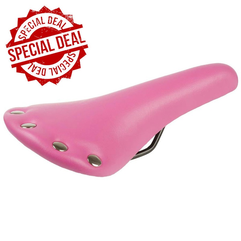 BMX / Road Classic Riveted Railed Seat – Pink