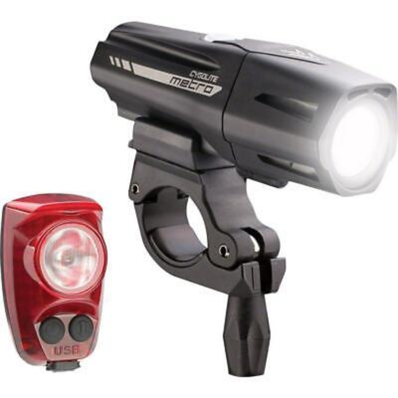Cygolite Metro Plus 800 Headlight & HotShot Pro 150 Taillight Combo Set Cygo USB