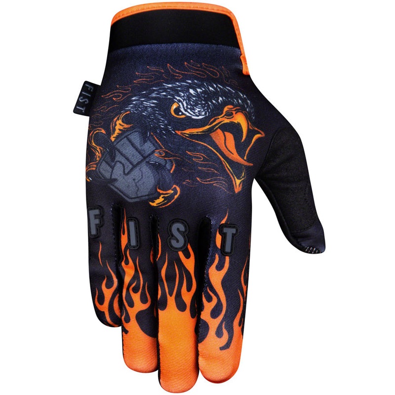 Fist Screaming Eagles Gloves – Size 7 / Adult X-Small – Black/Orange