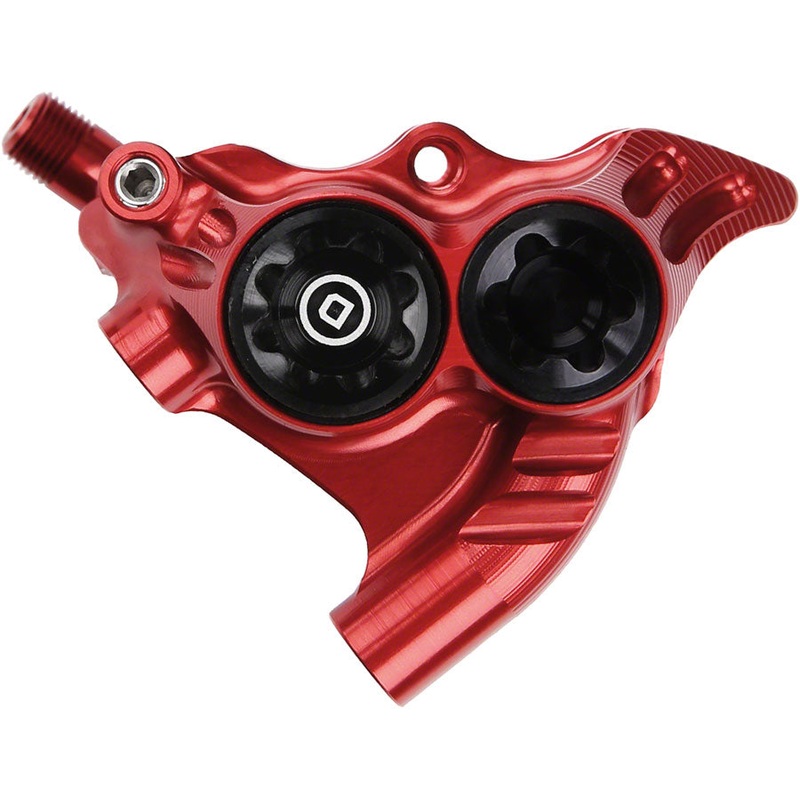 Hope RX4+ Disc Brake Caliper – Flat Mount Rear, +20mm, DOT Type, Red