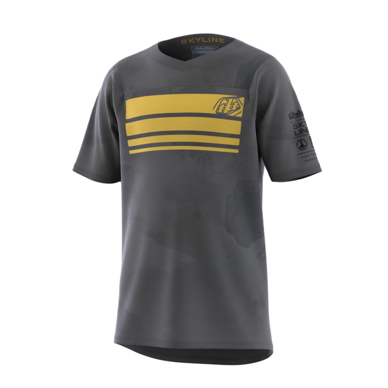 Troy Lee Designs Skyline Short Sleeve MTB Jersey – Blocks – Youth – Charcoal – 2023