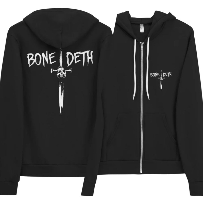 Bone Deth Dagger Hoodie – Black