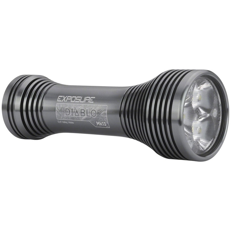 Exposure Diablo Mk13 Headlight – 1900 Lumens With Helmet And Handlebar Mount TAP Technology Gun Metal BLK