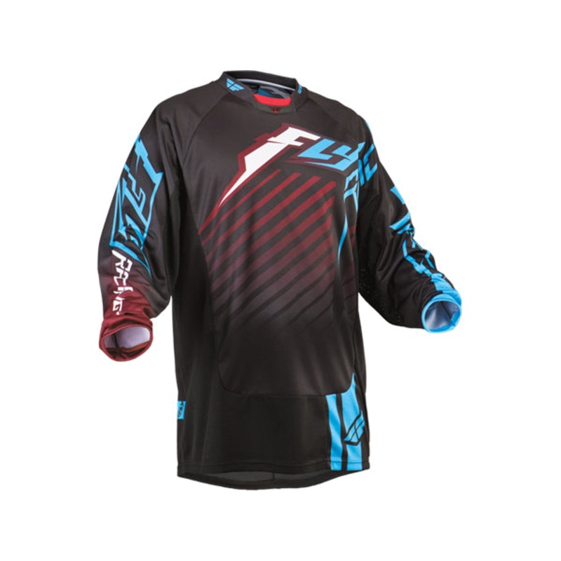 Fly Racing 2013 Kinetic RS BMX Race Jersey-Black/Maroon