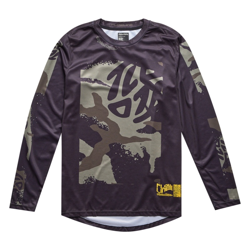 Troy Lee Designs Flowline Long Sleeve MTB Jersey – Youth – Confined – Black