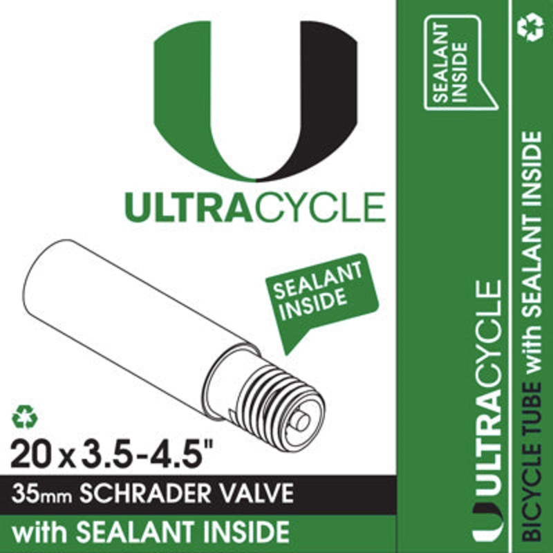 Ultracycle 20″ Fat Schrader Tube with Sealant