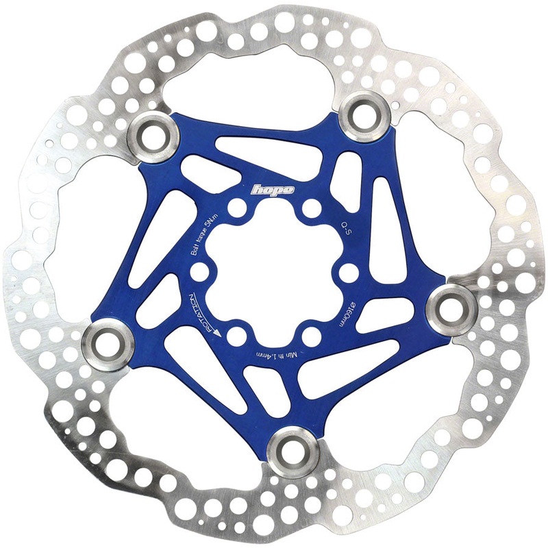 Hope Floating Disc Brake Rotor – 160mm, 6-Bolt, Blue