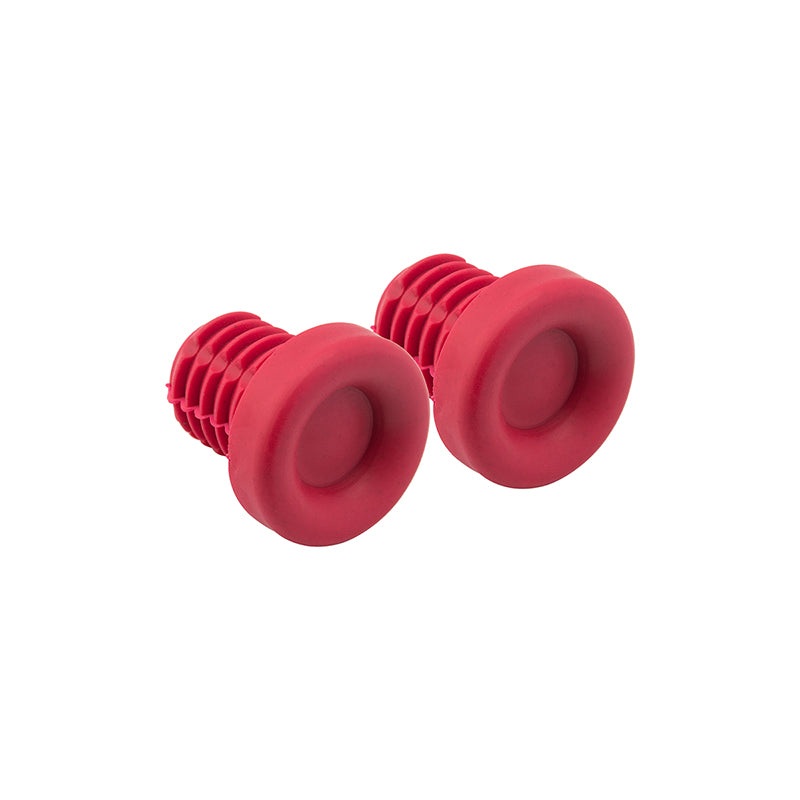 Origin8 Rubber Bar End Plugs Red Push-In 30.5mm