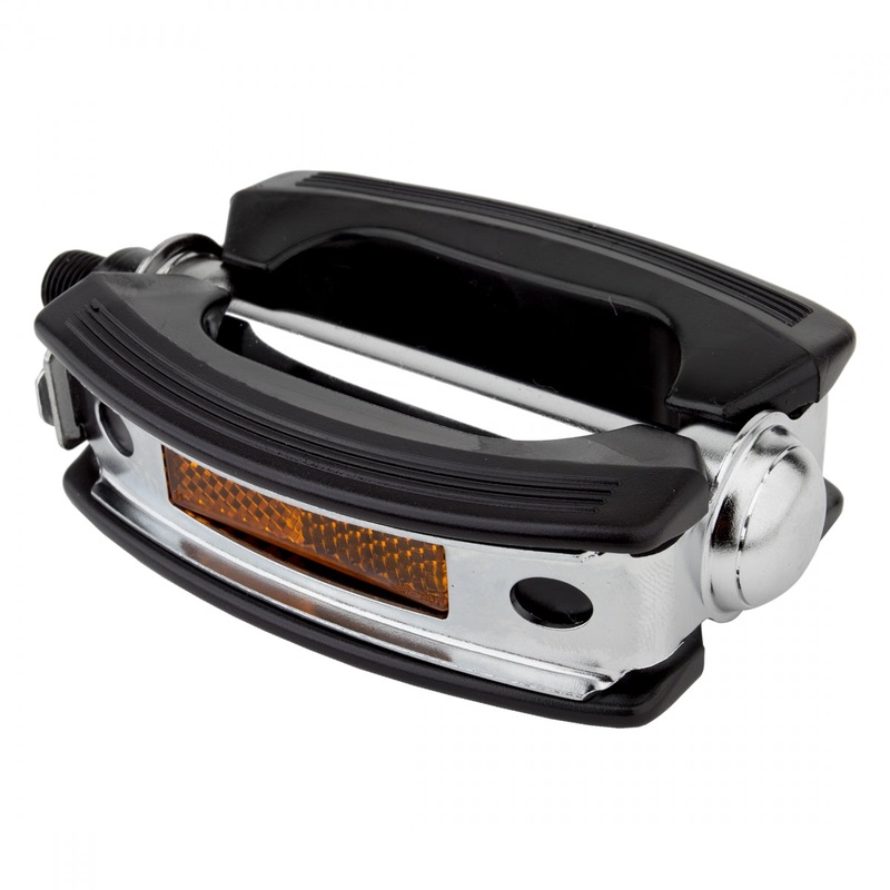 Sunlite Classic Steel Bow Pedals with Non-Slip Rubber Surface  Vintage-Inspired Bicycle Pedals in 1/2″ & 9/16″ Sizes for Rugged Performance & Retro Style