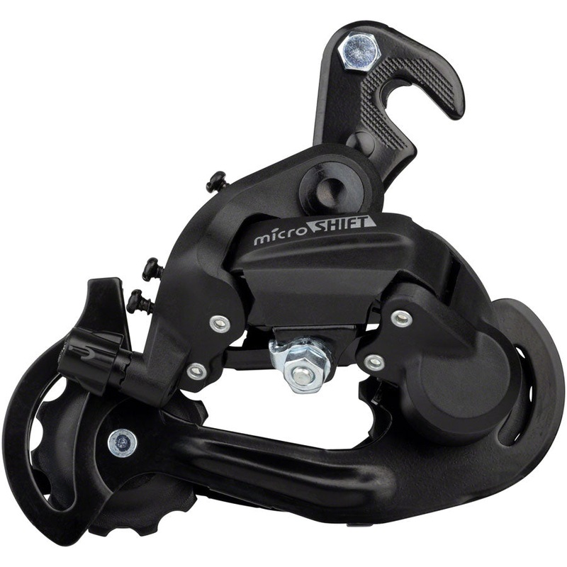 microSHIFT M21 Rear Derailleur – 67 Speed Short Cage Dropout Claw Hanger BLK