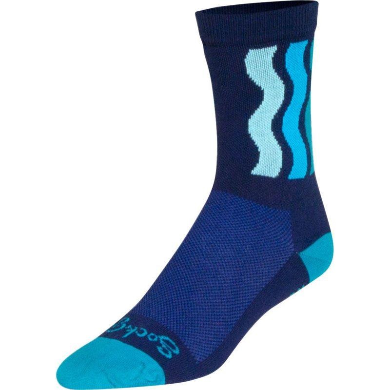 SockGuy Crew Ripple Socks – 6 Blue Large/X-Large