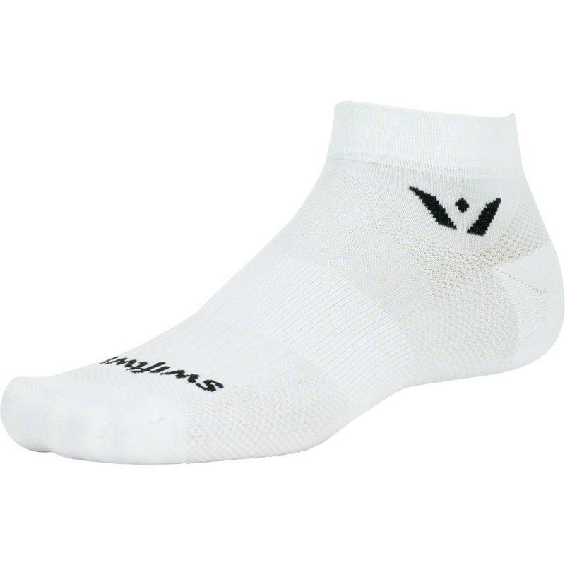 Swiftwick Aspire Ankle Socks – 1″ White Small