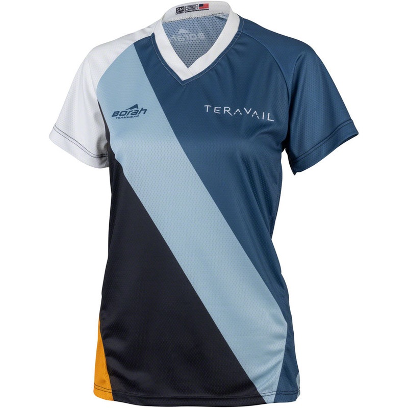 Teravail Waypoint Women’s MTB Jersey – White, Blue, Lite Blue, Black, Gold, X-Large
